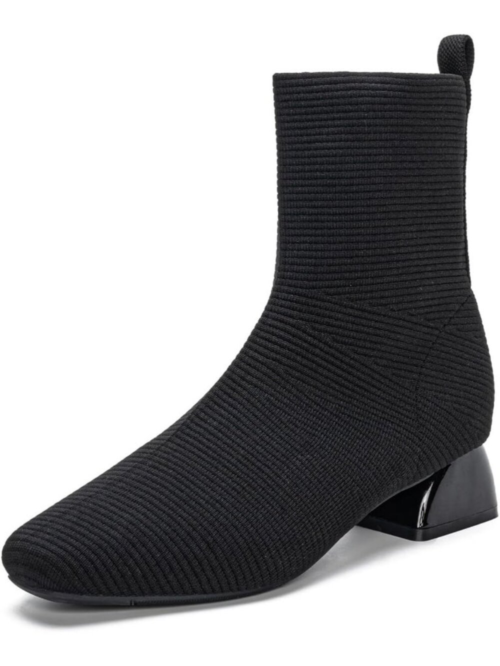 Cozy Women's Ankle Booties - Low Heel Knit Shoes for Fall & Winter Comfort